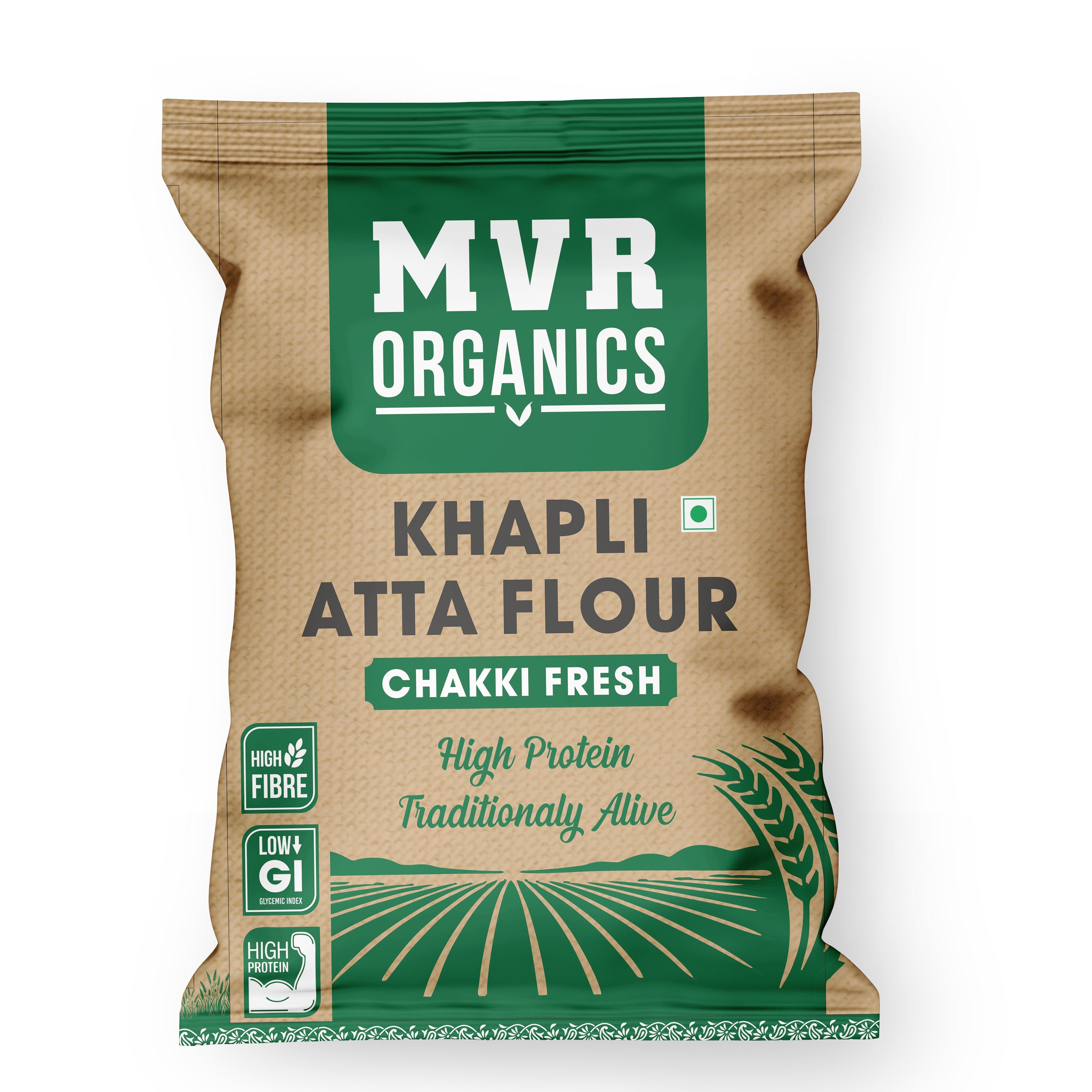MVR ORGANICS - ROASTED KHAPLI ATTA 1KG
